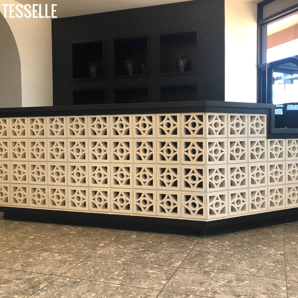 Starlight White 7.5" Cement Breeze Block