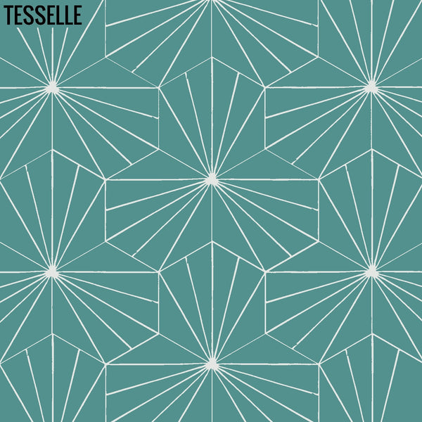 Sunray Agave 9x8" Hexagonal Cement Tile R1