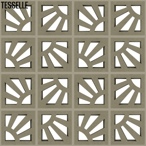 Sun Grey 7.5" Cement Breeze Block by Trina Turk Layout 5