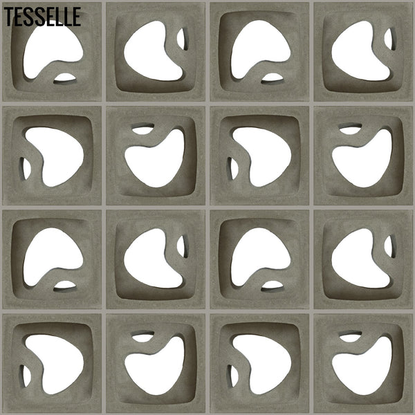 The Artist 11.4" Grey Cement Breeze Block by Shag 3