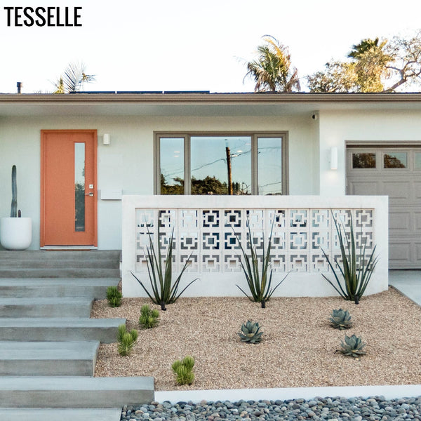 Town Square White 11.4" Cement Breeze Block 2