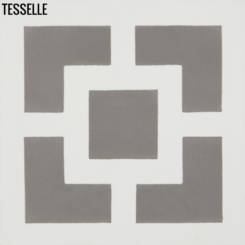 Zephyr Town Square Slate 8" Square Cement Tile