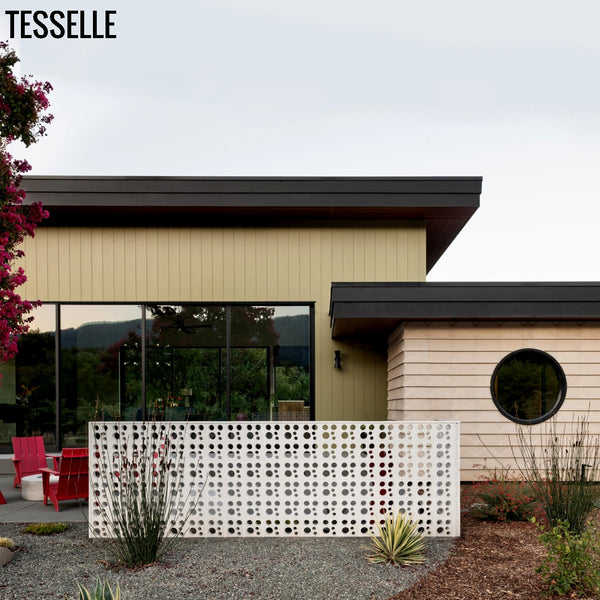 Circlet Breeze Blocks surround a patio