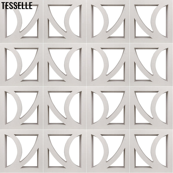 Verona White 11.4" Cement Breeze Block 3