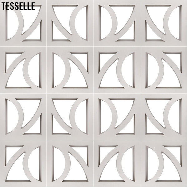 Verona White 11.4" Cement Breeze Block 4