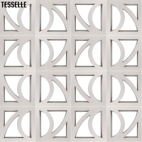 Verona White 11.4" Cement Breeze Block 5