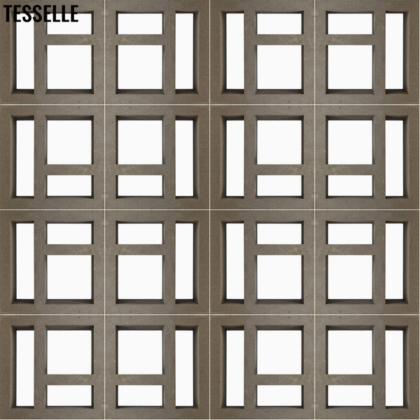Particia Grey 11.4" Cement Breeze Block 9