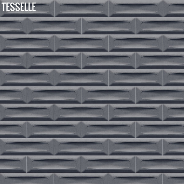 Acadia Graphite 9.25x3" Dimensional Cement Wall Tile