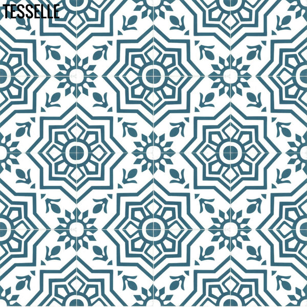 Alegre Cielo 8" Square Cement Tile 1