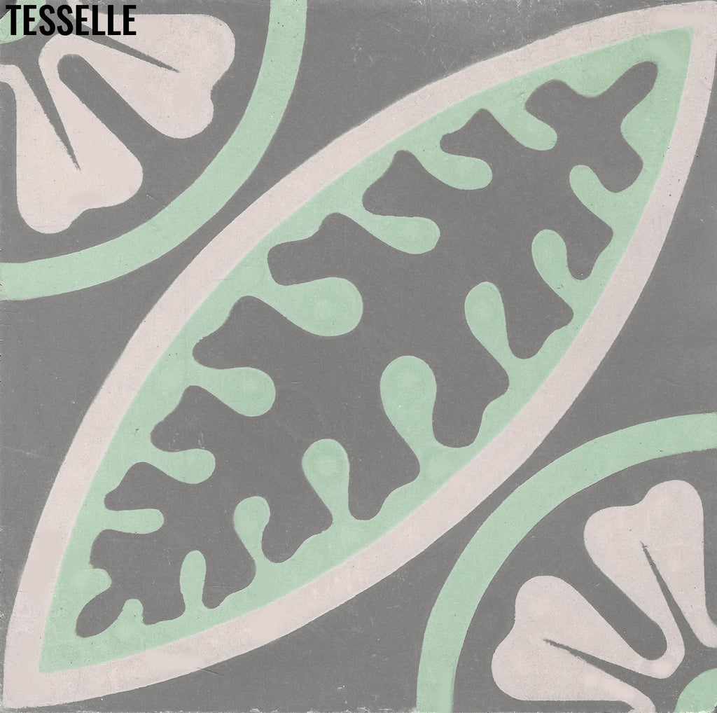 Kalani Rose 8" Square Cement Tile 1
