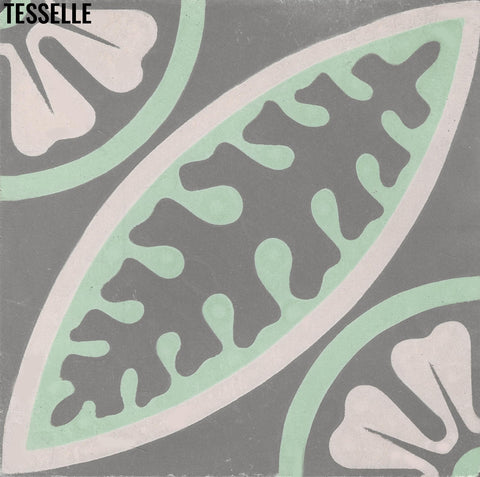 Kalani Rose 8" Square Cement Tile 1