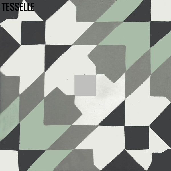 Andalusia Meadow 8" Square Cement Tile