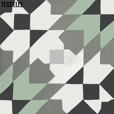Andalusia Meadow 8" Square Cement Tile