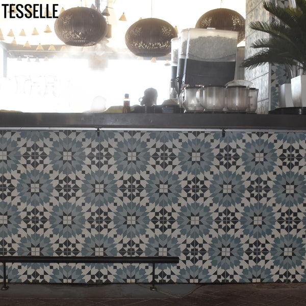 Andalusia Sky 8" Square Cement Tile