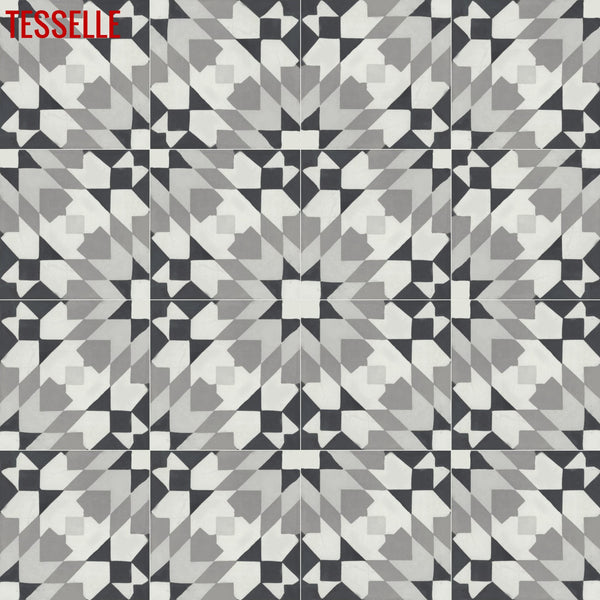 Andalusia Night 8" Square Cement Tile