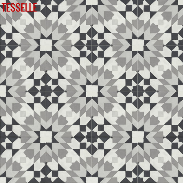 Andalusia Night 8" Square Cement Tile