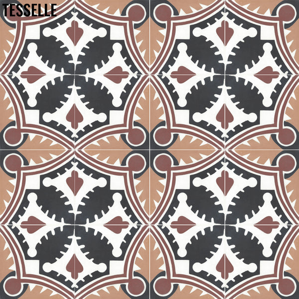 Anselmo Caramel 8" Square Cement Tile 1