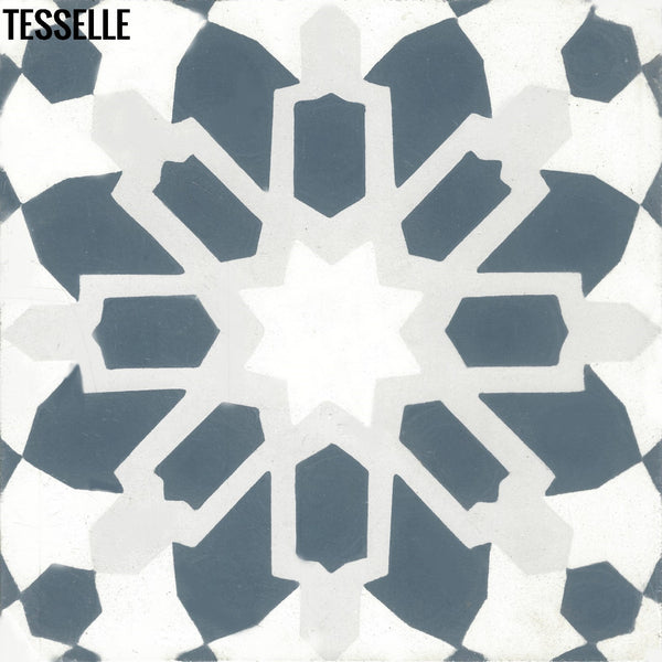 Aquarii-Dawn Indigo 8" Square Cement Tile