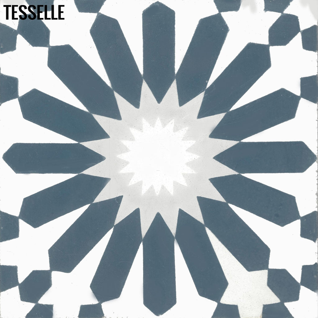 Aquarii-Dusk Indigo 8" Square Cement Tile