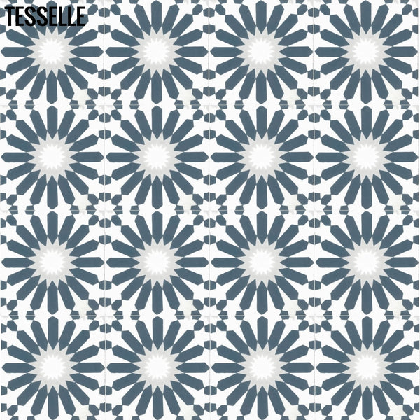 Aquarii-Dusk Indigo 8" Square Cement Tile