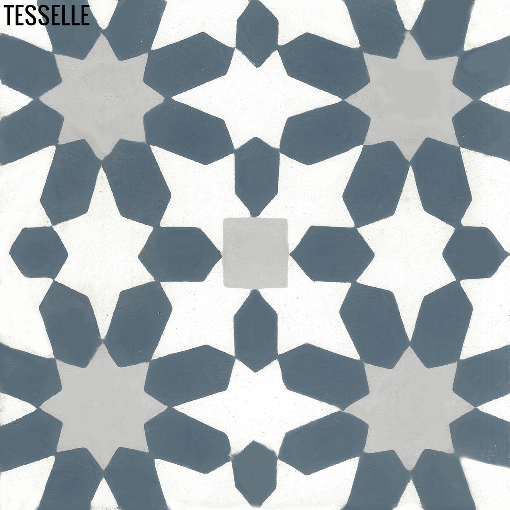 Aquarii Twilight 8" Square Cement Tile 1