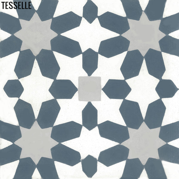 Aquarii Twilight 8" Square Cement Tile 1