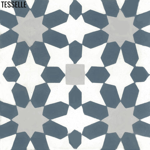 Aquarii Twilight 8" Square Cement Tile 1