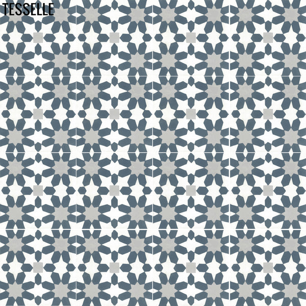 Aquarii Twilight 8" Square Cement Tile 2