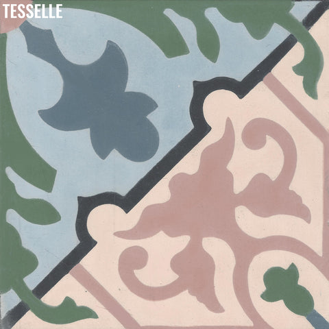 Sakura Gardenia 8" Square Cement Tile 1