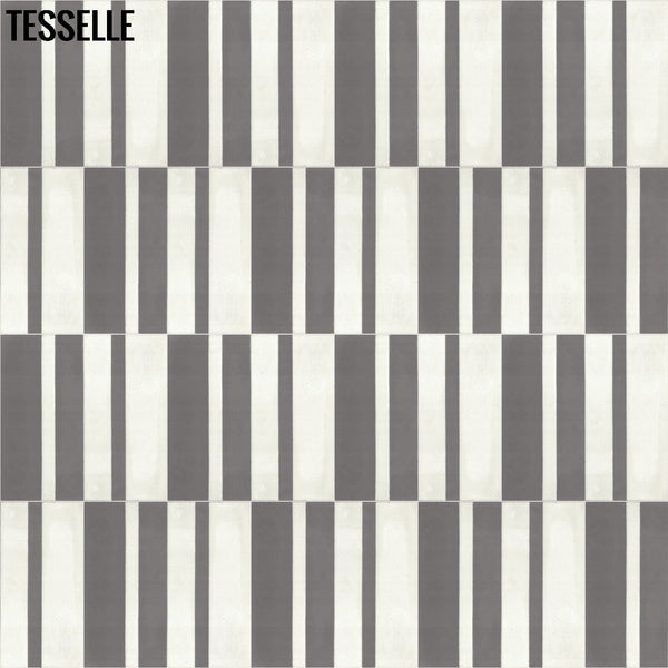 Barcode Shadow 9x8" Hexagonal Cement Tile Layout 4