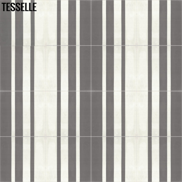 Barcode Shadow 9x8" Hexagonal Cement Tile Layout 2