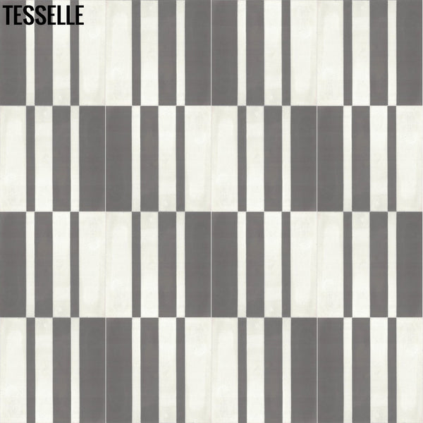 Barcode Shadow 9x8" Hexagonal Cement Tile Layout 3