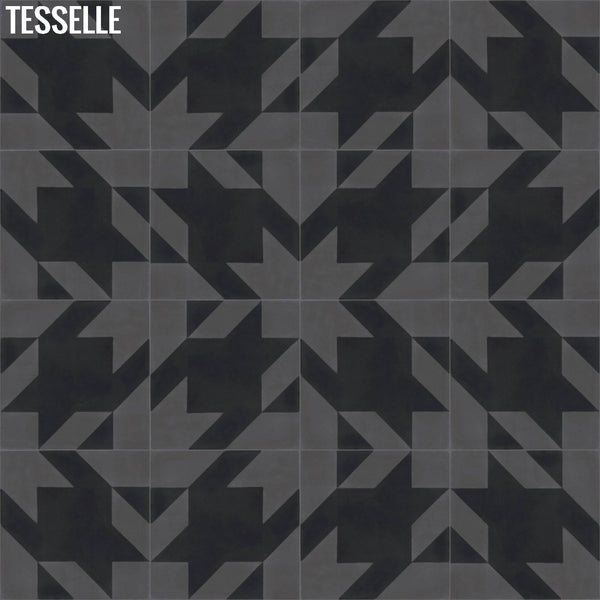 Baskerville Flannel 8" Square Cement Tile Layout 3