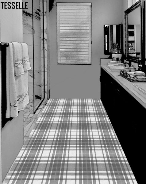 Highland Glencoe 8" Square Cement Tile in a Bathroom