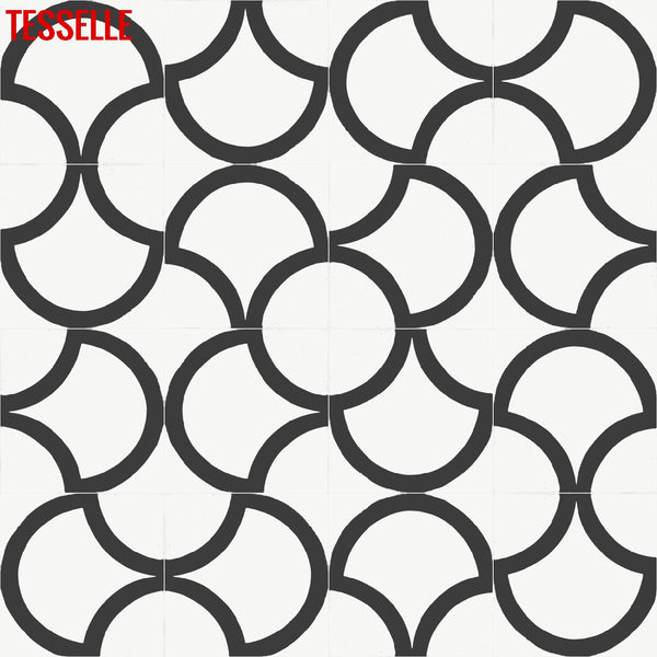 Berlin Kreis 8" Square Cement Tile 9