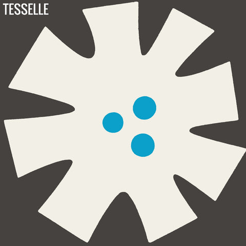 Products Tapa Blue Flower 8" Square Cement Tile by Shag