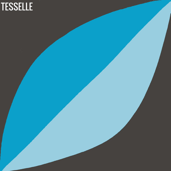 Tapa Blue Largeleaf 8" Square Cement Tile by Shag 1