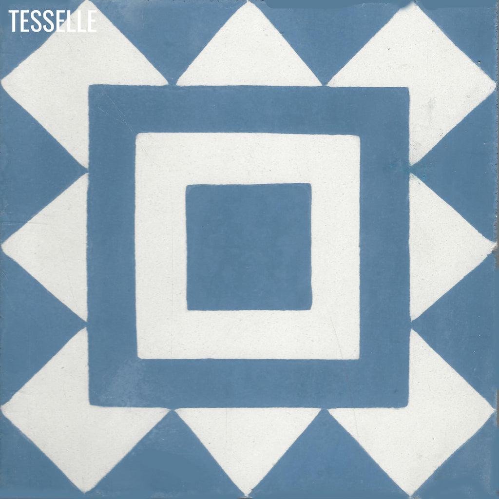 Bolton Cobalt 8" Square Cement Tile