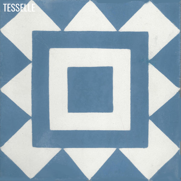 Bolton Cobalt 8" Square Cement Tile