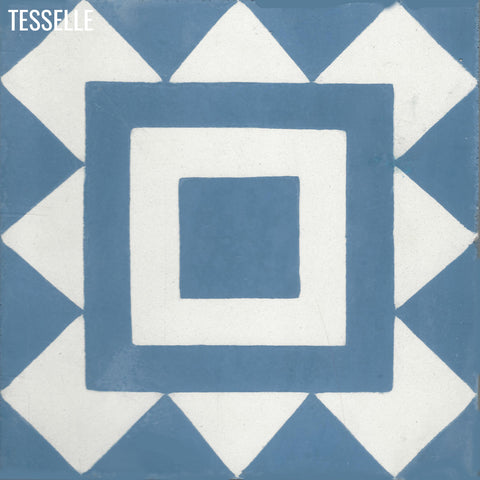 Bolton Cobalt 8" Square Cement Tile