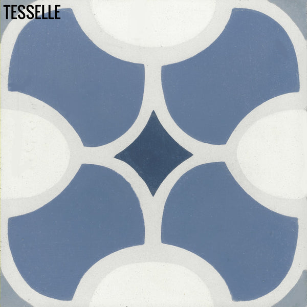 Cabrillo Oceano 8" Square Cement Tile