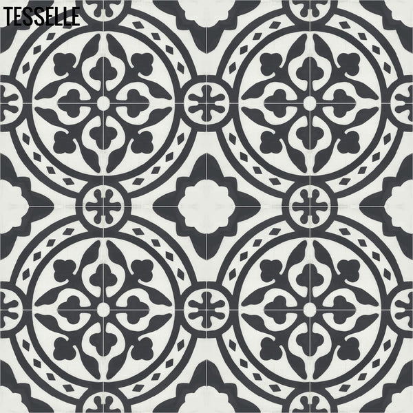 Chrono Radiant 8" Square Cement Tile R