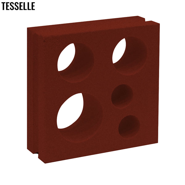 Circlet Scarlet Red 7.5" Cement Breeze Block 2