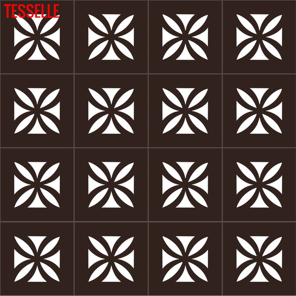 Clover Espresso Brown 7.5" Cement Breeze Block 1