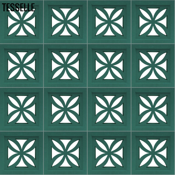 Clover Jade Green 7.5" Cement Breeze Block