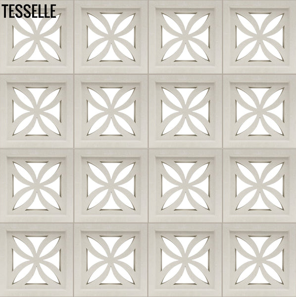 Clover White 7.5" Cement Breeze Block