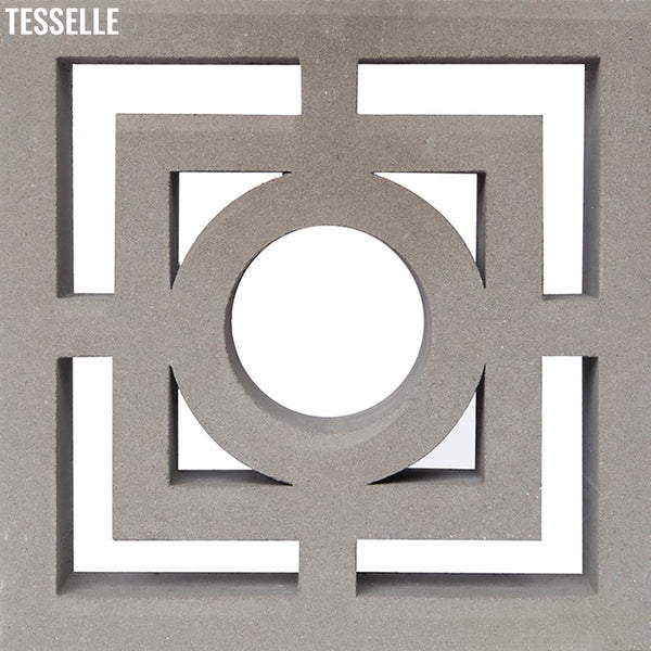 Concentric Natural Cement 11.4" Cement Breeze Block | Grey