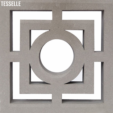 Concentric Natural Cement 11.4" Cement Breeze Block | Grey