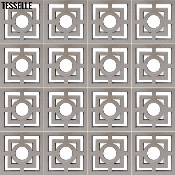 Concentric Natural Cement 11.4" Cement Breeze Block | Grey 2