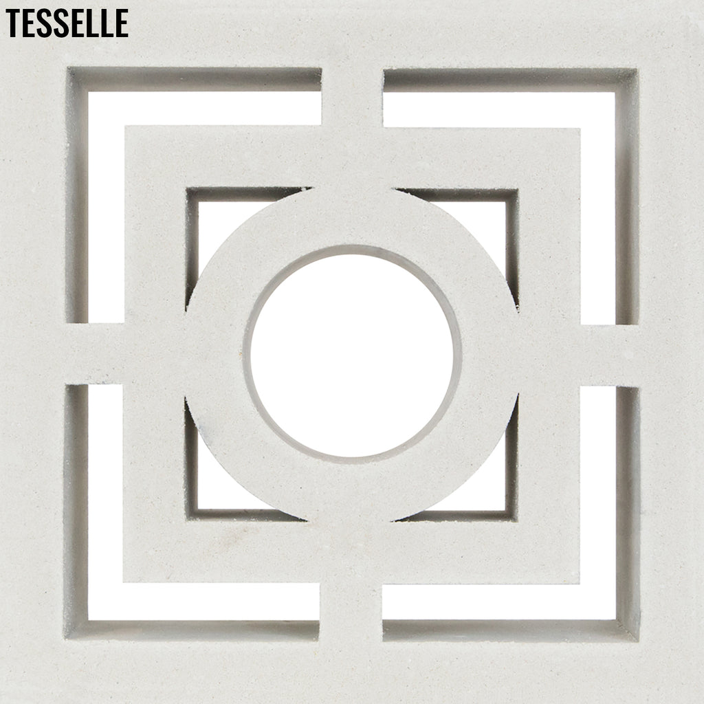 Concentric Lily White 11.4" Cement Breeze Block